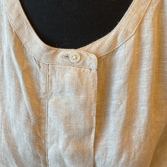 J Crew tan 100% linen dress- classy and comfortable Size XL - Picture 5 of 8